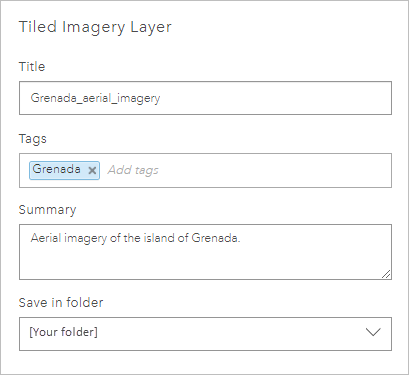 Tiled Imagery Layer information