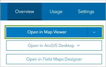 Open in Map Viewer button