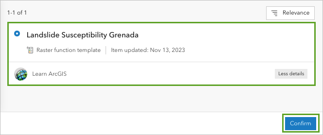 Landslide Susceptibility Grenada selected