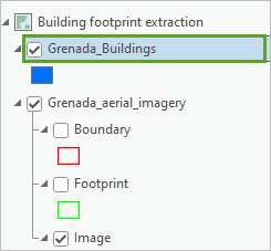 Grenada_Buildings layer selected