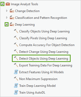 Detect Objects Using Deep Learning tool on Toolboxes tab