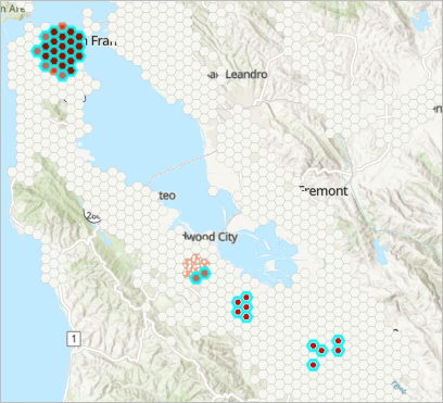 Selected hot spots on the map