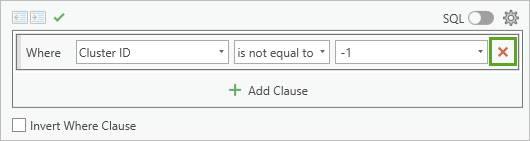 Remove Clause button