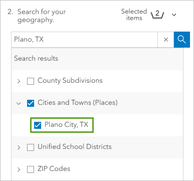 Plano City, TX in the search results