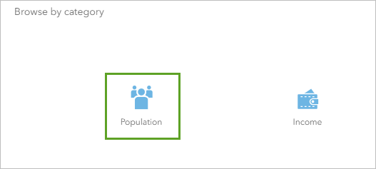 Select the Population category.
