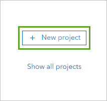 New project button