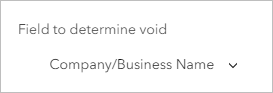 Field to determine void set to Name.