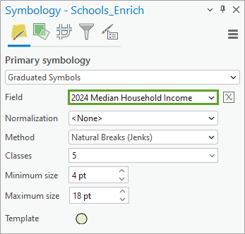 Symbology pane parameters