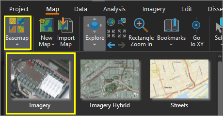 Imagery basemap option