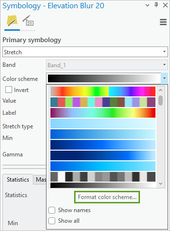 Format color scheme