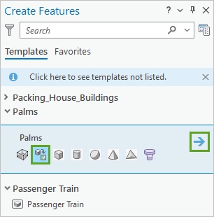 Palm multipatch template selected