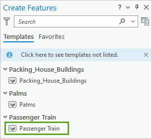 Create Features pane