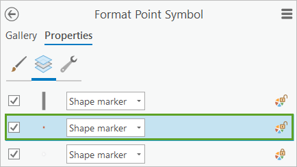 Modify shield shape marker properties.