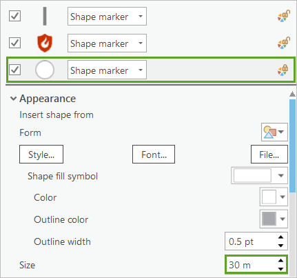 Modify outline marker size.