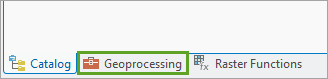 Geoprocessing tab