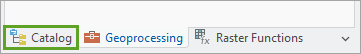 Geoprocessing tab