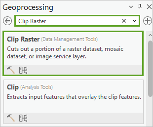 Clip Raster tool