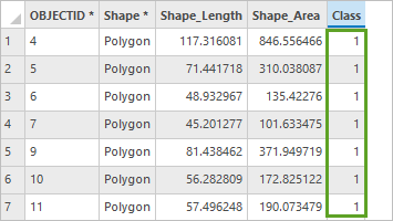 Class column populated