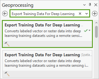 Export Training Data For Deep Learning tool
