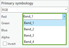 Value drop-down list for Red