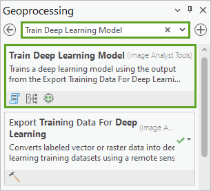 Train Deep Learning Model tool