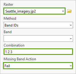 Extract Bands parameter values