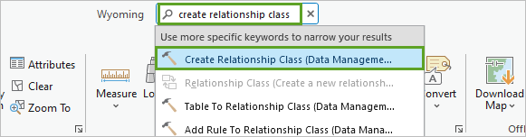 Create Relationship Class tool
