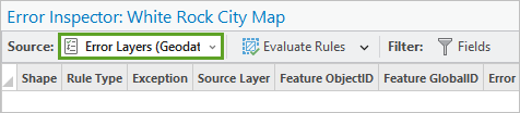 Source set to Error Layers