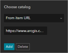 Choose catalog parameters for the Esri Building E photos