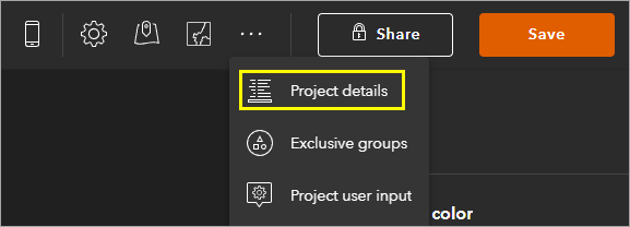 Project details option