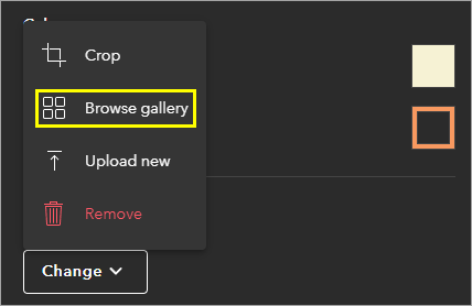 Browse gallery option