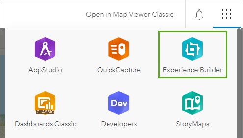 Experience Builder in app launcher