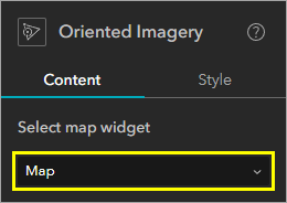 Select map widget option
