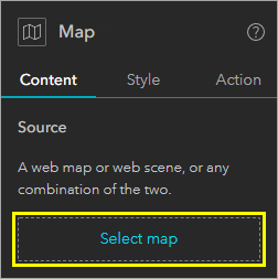 Select map button