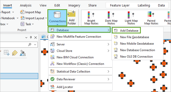 Add a connection to a database