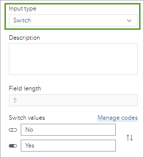 Switch input type