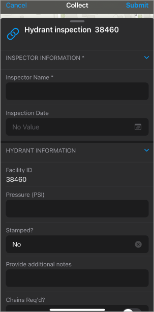 Inspections form