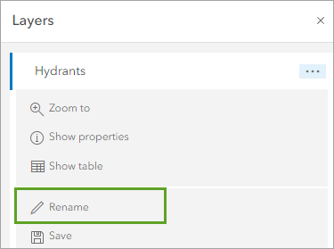 Rename layer