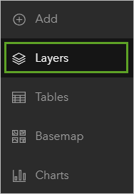 Layers on the Contents toolbar