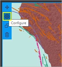 Configure button on the Map element
