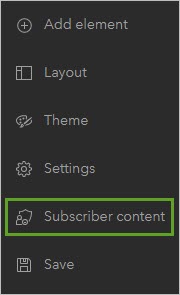 Enable subscriber content in the dashboard.