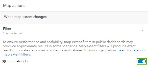 Add target to filter when map extent changes.