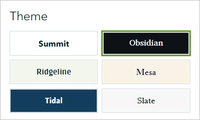 Obsidian theme in the Design pane