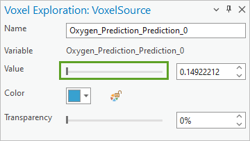 Isosurface value slider