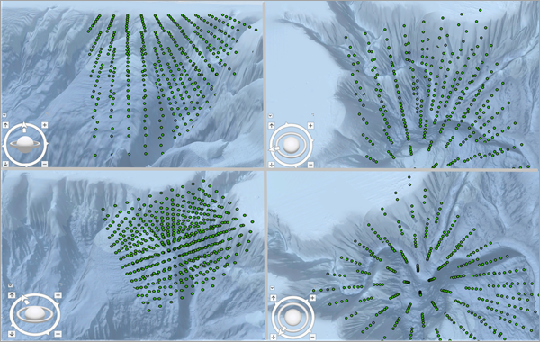 Gridded points in 3D