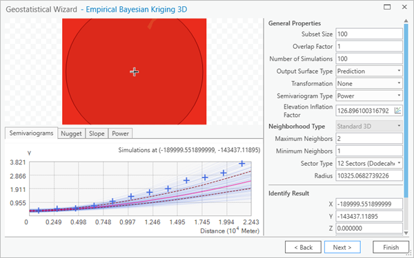 The second page of the Geostatistical Wizard