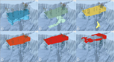 Isosurface of various dissolved oxygen levels