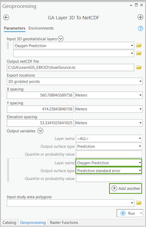 GA Layer 3D To NetCDF tool