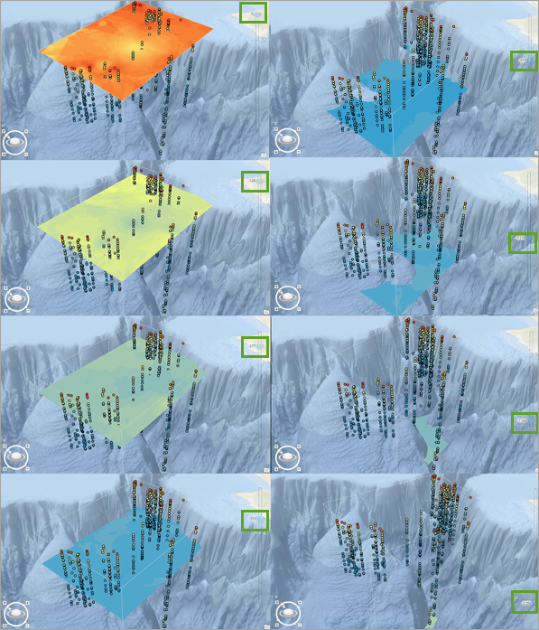 Range sequence at various depths