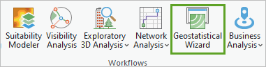Geostatistical Wizard button on the ribbon